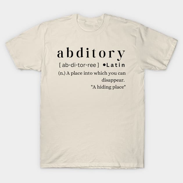 Abditory T-Shirt by MajesticWords